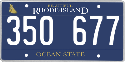 RI license plate 350677