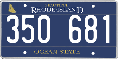 RI license plate 350681