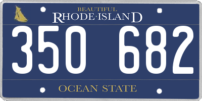 RI license plate 350682
