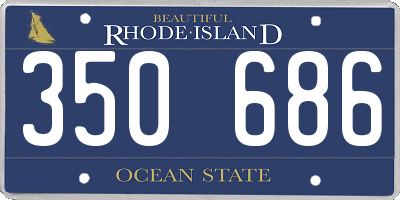 RI license plate 350686
