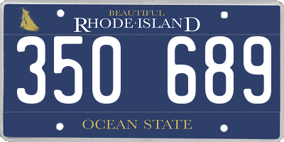 RI license plate 350689