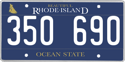 RI license plate 350690
