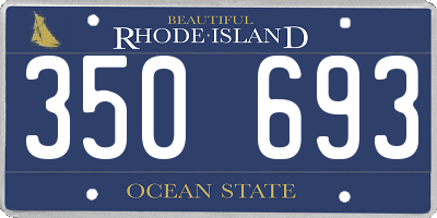 RI license plate 350693