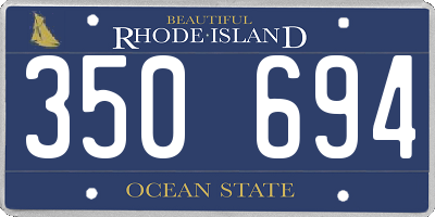 RI license plate 350694