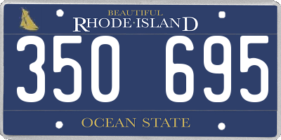 RI license plate 350695