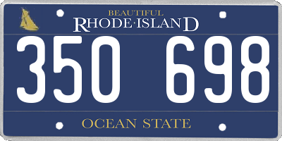 RI license plate 350698
