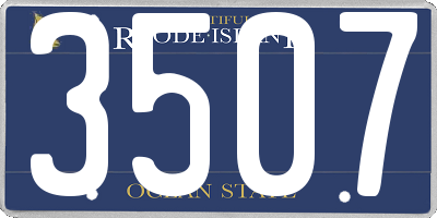 RI license plate 3507