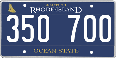 RI license plate 350700