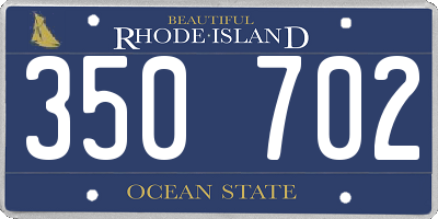 RI license plate 350702