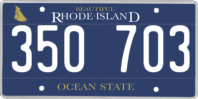 RI license plate 350703