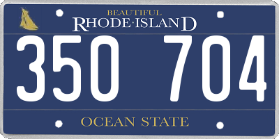 RI license plate 350704