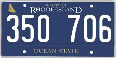 RI license plate 350706