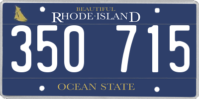 RI license plate 350715