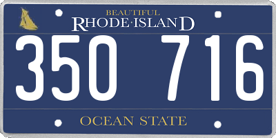 RI license plate 350716