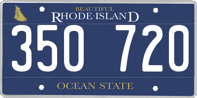 RI license plate 350720