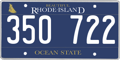 RI license plate 350722
