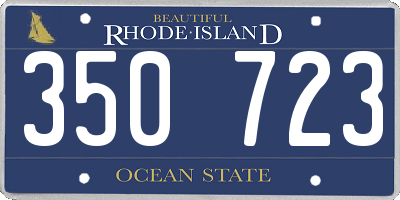 RI license plate 350723