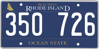 RI license plate 350726