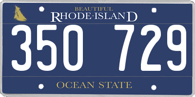 RI license plate 350729