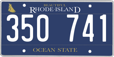 RI license plate 350741