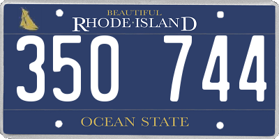 RI license plate 350744