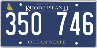 RI license plate 350746