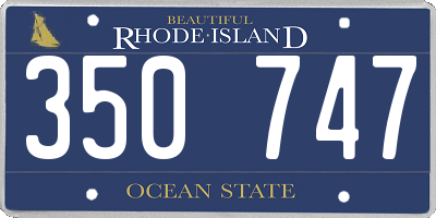 RI license plate 350747