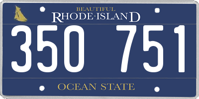 RI license plate 350751