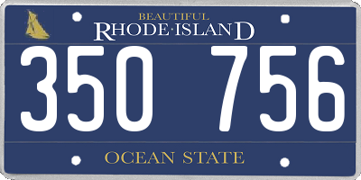 RI license plate 350756