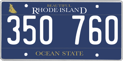 RI license plate 350760