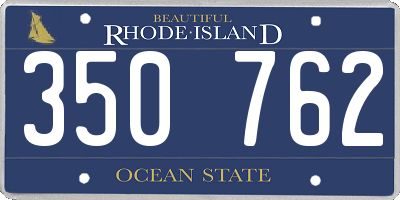 RI license plate 350762
