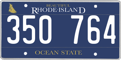 RI license plate 350764