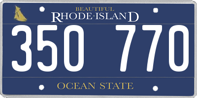 RI license plate 350770
