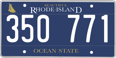 RI license plate 350771