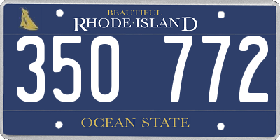 RI license plate 350772