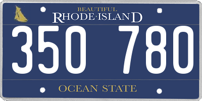 RI license plate 350780