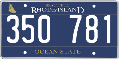 RI license plate 350781