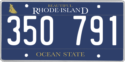 RI license plate 350791