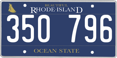 RI license plate 350796