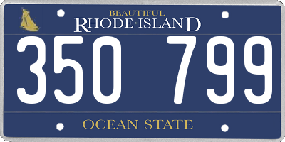 RI license plate 350799