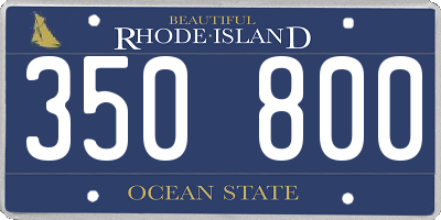 RI license plate 350800