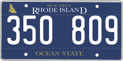 RI license plate 350809