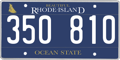 RI license plate 350810