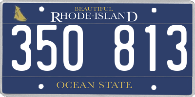 RI license plate 350813