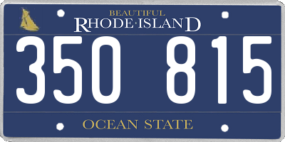 RI license plate 350815