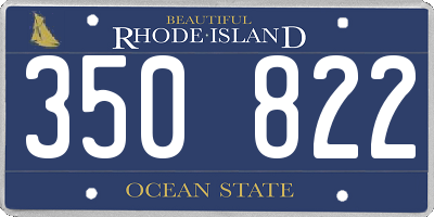 RI license plate 350822