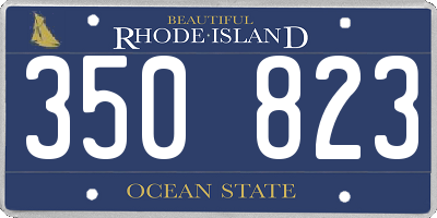 RI license plate 350823