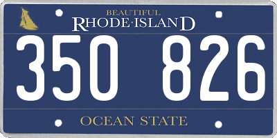 RI license plate 350826