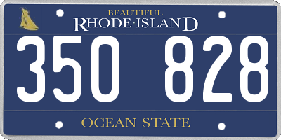RI license plate 350828
