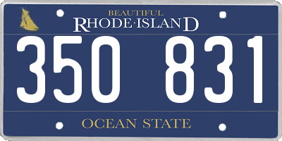 RI license plate 350831